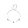 For Silver Náramok s Moissanitom 0,03ct Kvet - Striebro 925