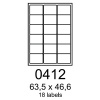 etikety RAYFILM 63,5x46,6 matné polyesterové strieborné R05550412A (100 list./A4)