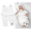 Pletené láclové nohavice Girl s volánikom, Baby Nellys, biele 68 (3-6m)