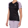 Dámsky cyklistický dres s krátkymi rukávmi 100% Airmatic Women'S Short Sleeve Jersey Black/Lavender L