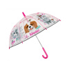 Detský reflexný dáždnik Perletti Cool Kids, Pets Transparent, 15635