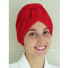 Turban do kúpeľne - Skelly | Frote bavlna | Červený hrubý | S