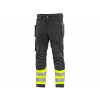 Nohavice CXS NAOS HV, pánske, čierno-žltá Hi-Vis, reflexné pruhy, veľ. 50