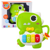 Mini piano Dinosaurus LEAN Toys Zelené so svetlami a zvukmi od 18 mesiacov