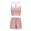 Slazenger Bra Shorts Set Womens Blush Silk 12 (40)