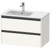 DURAVIT Ketho 2 závesná skrinka pod asymetrické umývadlo (ľavé), 2 zásuvky, 810 x 480 x 549 mm, biela super matná, K25267084840000
