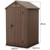 KETER DARWIN 4 x 4 záhradný domček, 125,8 x 116,37 x 205 cm, hnedý 17212741