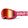 100% STRATA 2 Goggle Pink - Mirror Red Lens