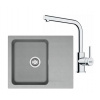 FRANKE SETT110Š tectonit drez 620x500 mm OID 611-62 Sivá+batéria FS 3230.031 Chróm FRA 143.0687.318