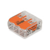 Svorka WAGO 221-413 SVORKA S PÁČKOU 3X0.14-4 MM2 TRANSPARENT/ORANŽOVÁ