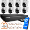 EZ-IP BY DAHUA Sada 8 IP dome kamier EZ-IP od spoločnosti Dahua so spoľahlivou ochranou 2K