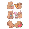 CUKROVÁ TLAČ jedlý obrázok na tortu Cukrová hmota Kapybara Capybara Sada 2