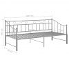 vidaXL Rám rozkladacej pohovky sivý kovový 90x200 cm - Sivá - 59179-14136