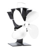 Hs Flamingo Ventilátor na kamna FLAMINGO čtyřlopatkový, stříbrný