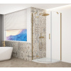 Gelco TRINITY GOLD MATT štvrťkruhová sprchová zástena 90x90cm,Číre sklo,Krídl. dv,otv.Ľavé SPH GT6590CL-G