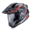 Prilba Scorpion ADF-9000 AIR FEAT Black Silver Red Veľkosť: L (59-60 cm)