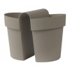 euro3plast S.p.A. Kvetináč BE UP 25 Farba: Taupe (šedobéžová)