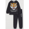 Teplaková súprava - H&M Detská dráha veľkosti 92 biela, hnedá, čierna, námornícka modrá, šedá (Cirpy Faship Slake Set Cotton Miqushirt Panters)