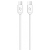 Dátový kábel ALIGATOR POWER 3A, USB-C/USB-C, 1m biely DATKP32