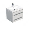 Swiss aqua technologies Koupelnová skříňka s umyvadlem SAT Cube Way 60x53x46 cm bílá lesk CUBE46602BIVER