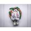 Dekorácia MagicHome Vianoce, Santa sediaci vo venci, veniec, 30 cm