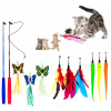 TELESKOPOWA Wędka ZESTAW 11 HRAČIEK PRE MAČKU 9 PRÍVESKOV + MAČIČKA + ŠPÚLKA