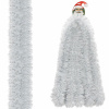 Springos Vianočná reťaz Girlanda extra hustá 6m, šedá