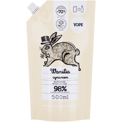 Yope Vanilla and Cinnamon mydlo vanilka refill, 500 ml