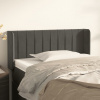 vidaXL Čelo postele so záhybmi tmavosivý 93x16x78/88 cm zamat - Sivá - 102937-203040