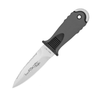Vega FOX knives 646/11 Tekno SUB potápačský nôž 11 cm, šedá, TPE, plastové puzdro