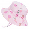 Jan & Jul DETSKÝ UV KLOBÚK AQUA-DRY BUCKET HAT JAN&JUL - PINK ICE CREAM Veľkosť: M