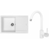 Set Sinks (dřez Amanda 780 Milk 28 + baterie Mix 35 Milk 28) TLA780M3528