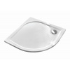AQUATEK BENT 90 x 90cm štvrťkruhová sprchová vanička, protišmyková úprava, liaty mramor, biela, BENT90OBL