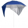zahrada-XL Plážový slnečník s bočnými stenami, modrý 215 cm 318837
