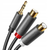 Kábel jack 3,5 mm - 2 x RCA Ugreen 10547 0,25 m
