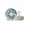 Frigg Dvojbalenie cumlíkov frigg moon phase stone blue night/ cream night, 0-6m, silikón