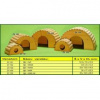 Drevene domceky domcek iglu pre myš 12,5 x 7,5 x 10,5 cm 12 x 10,5 x 7 cm