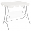 zahrada-XL Náhradná strieška na hojdačku, biela 150/130x105/70 cm 312109