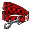 Vodítko nylonové Waudog Červená kocka Dĺžka: 122cm/2cm