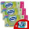 Zewa Deluxe Camomile Comfort 3-vrstvový toaletný papier 3x16 kotúčov + 1 mokrý toaletný papier Zewa