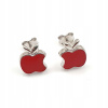Strieborné náušnice červené jablká (Strieborné náušnice červené jablká)