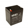 MHPower battery MHPower MS5-12 olověný akumulátor AGM 12V/5Ah, Faston F1 - 4,8mm