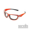Falcon Anti-Fog Lens Safety Specs - Orange Scruffs