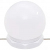 vidaXL Sada toaletného stolíka s LED lesklá biela spracované drevo - Biela - 92121-46350
