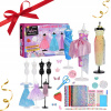 Dizajnová súprava pre dievčatá 600 ks + 4 figuríny na šitie oblečenia