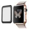 AppleMix Tvrdené sklo pre Apple Watch 38 mm series 2 - 3D hliníkový rám - čierne