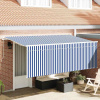 zahrada-XL Zatemniteľná markíza Modrá a biela 400 x 200 cm 3329777