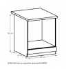 Tempo Kondela Kuchynská linka Provance Provance: Spodná skrinka D60ZK na vstavané spotrebiče - 60x82x47 cm