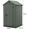KETER DARWIN 4 x 4 záhradný domček, 125,8 x 116,37 x 205 cm, zelený 17212741