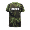 Gamer nápis - Detské maskáčové tričko - 122 cm/6 rokov ( Zelený maskáč )